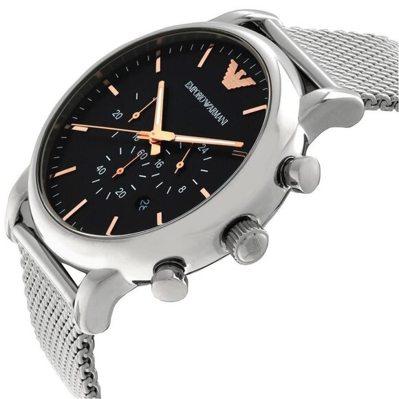 NWT Authentic Emporio Armani Fashion Men's Quartz Steel Authentic Watch - Picture 2 of 3